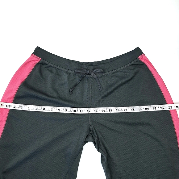 Tek Gear Gray Pink Stripe Athletic Sporty Capri Tracksuit Pants Sz L - Picture 6 of 12